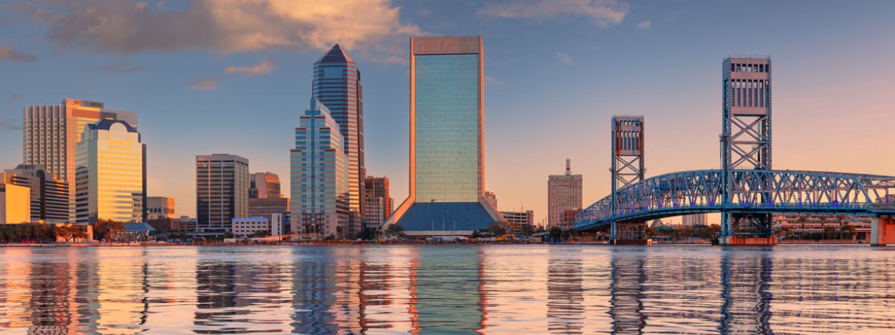 The skyline of Jacksonville, Florida
