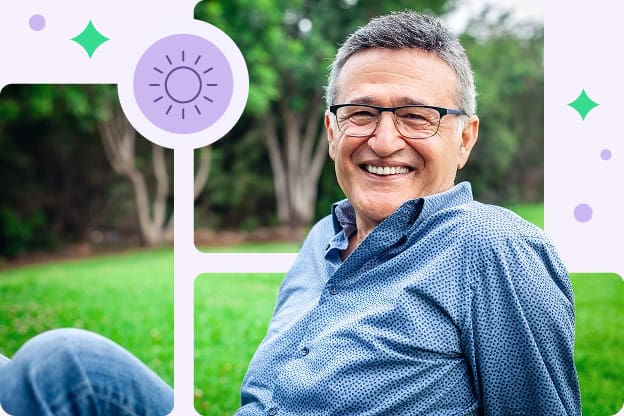 A person feeling brighter and more at ease — symbolizing an improved outlook with supervised care.