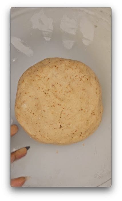 Shape the pie crust dough into a ball.