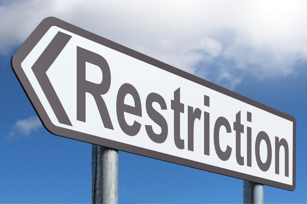 Restriction sign.