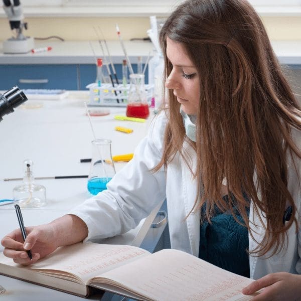 medical student writing