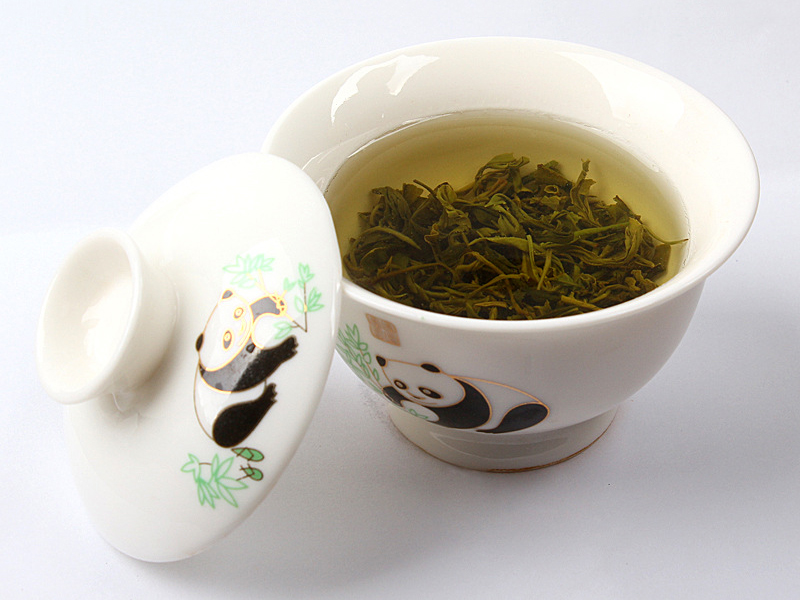 Panda green tea. Green tea is full of flavonoids.